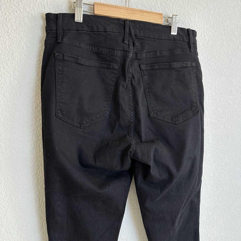 Good American Good Waist Black Hook & Eye Skinny Ankle Black Jeans Size 12 / 31 - Picture 6 of 11